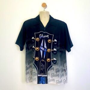 Dragonfly - Gibson Guitar Tour Les Paul Guitar Short Sleeve Shirt Size M
